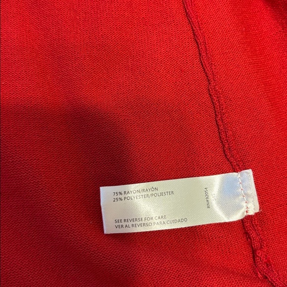 80 Park Red Open-Front Cardigan with Rhinestone Chain Motif - Picture 6 of 6